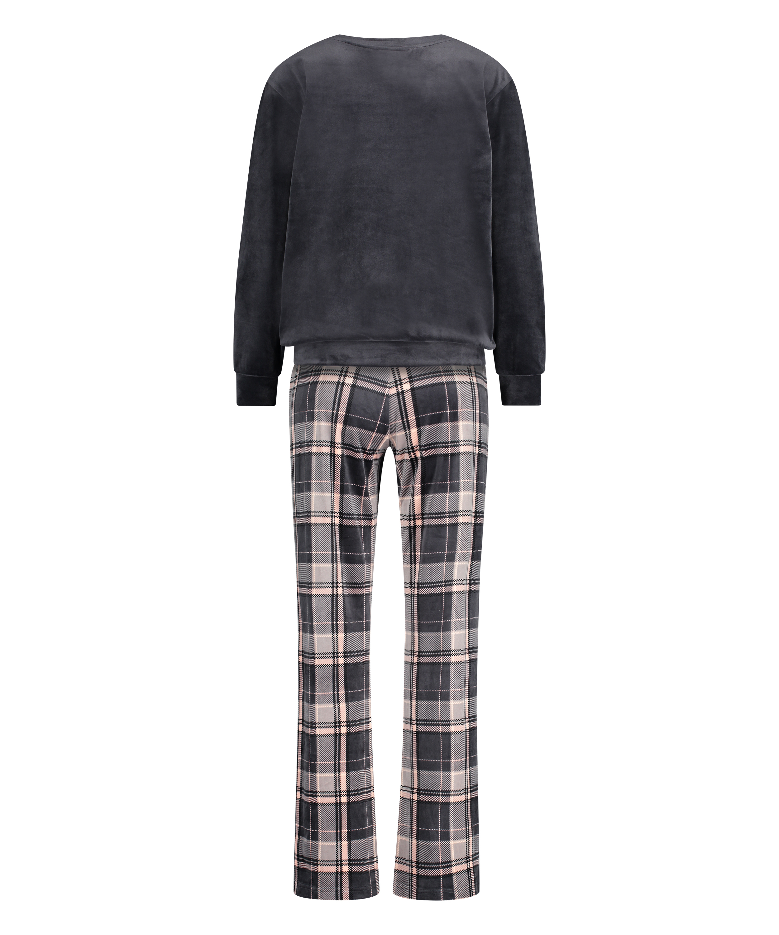 Velours pyjamaset, Grijs, main