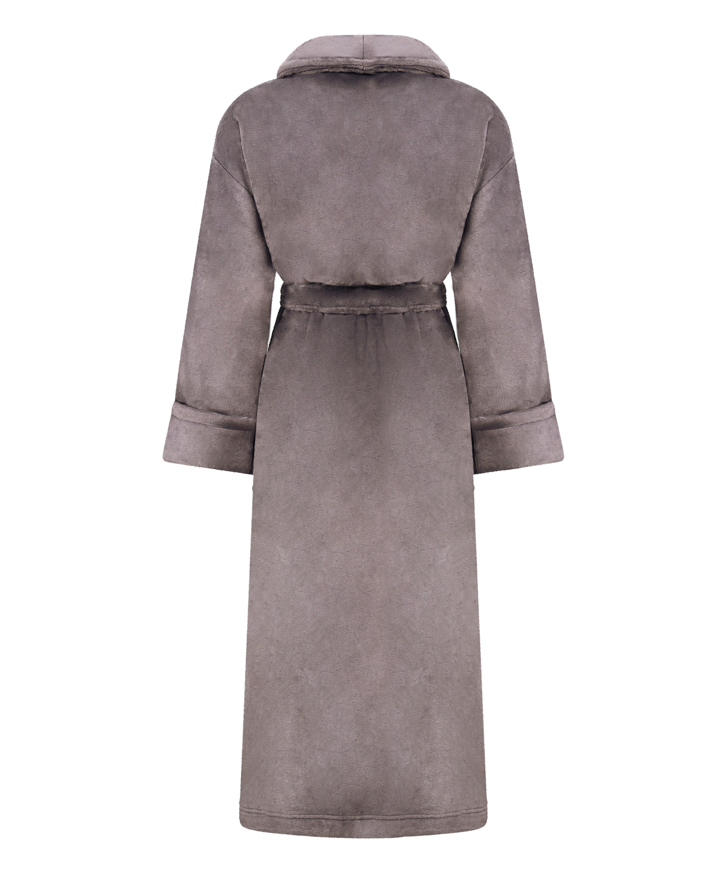 Peignoir en polaire douce, Gris, main