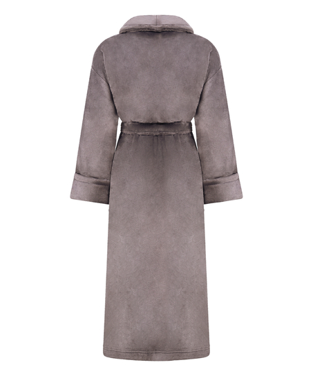 Peignoir en polaire douce, Gris