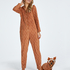 Onesie Polaire Renne, Brun