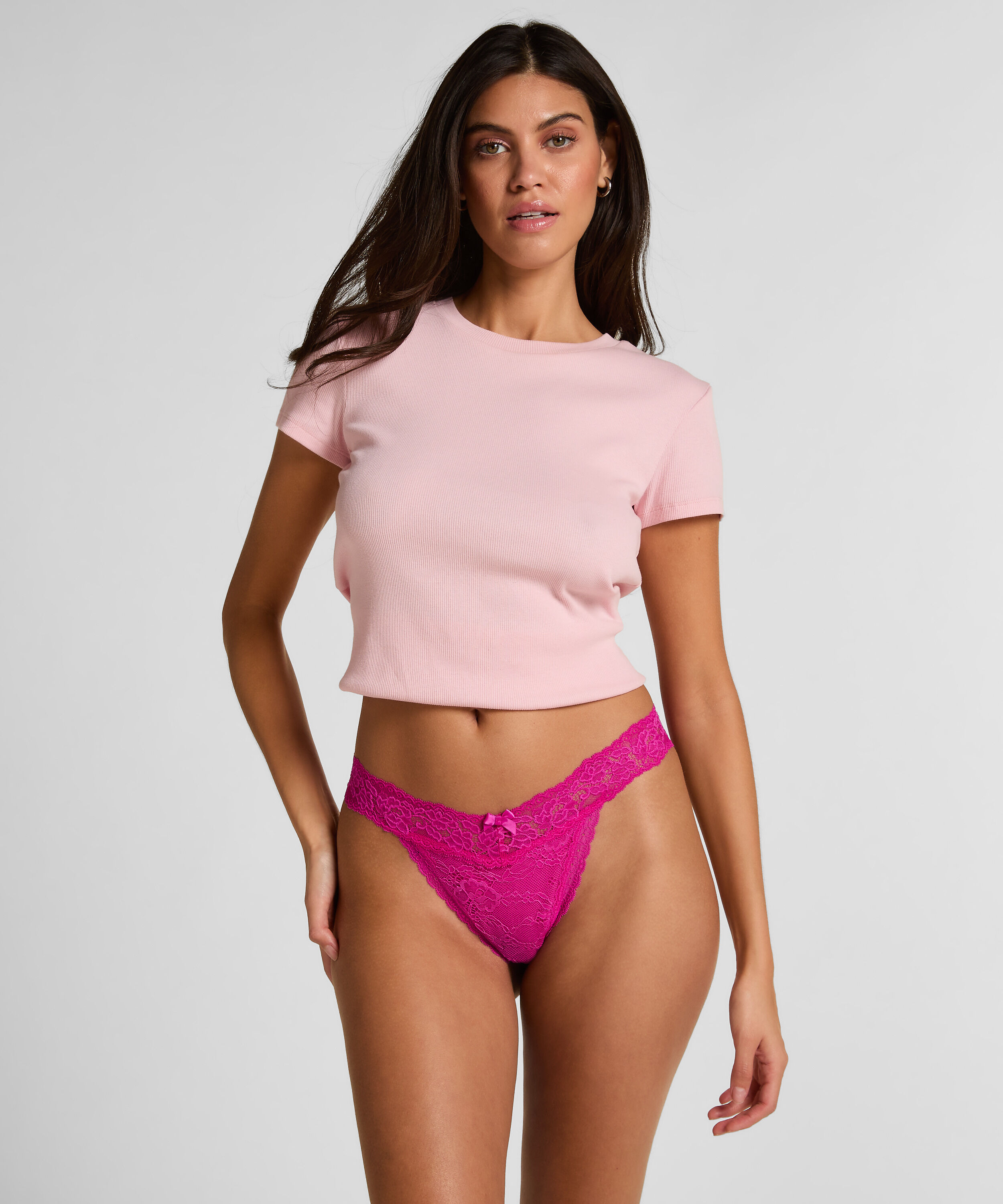Extra lage string Madison, Roze