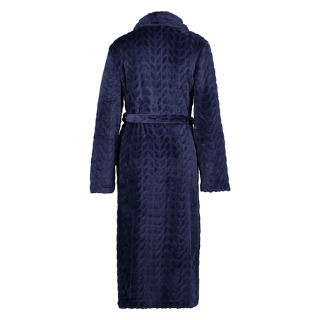 Badjas Fleece Leaves, Blauw