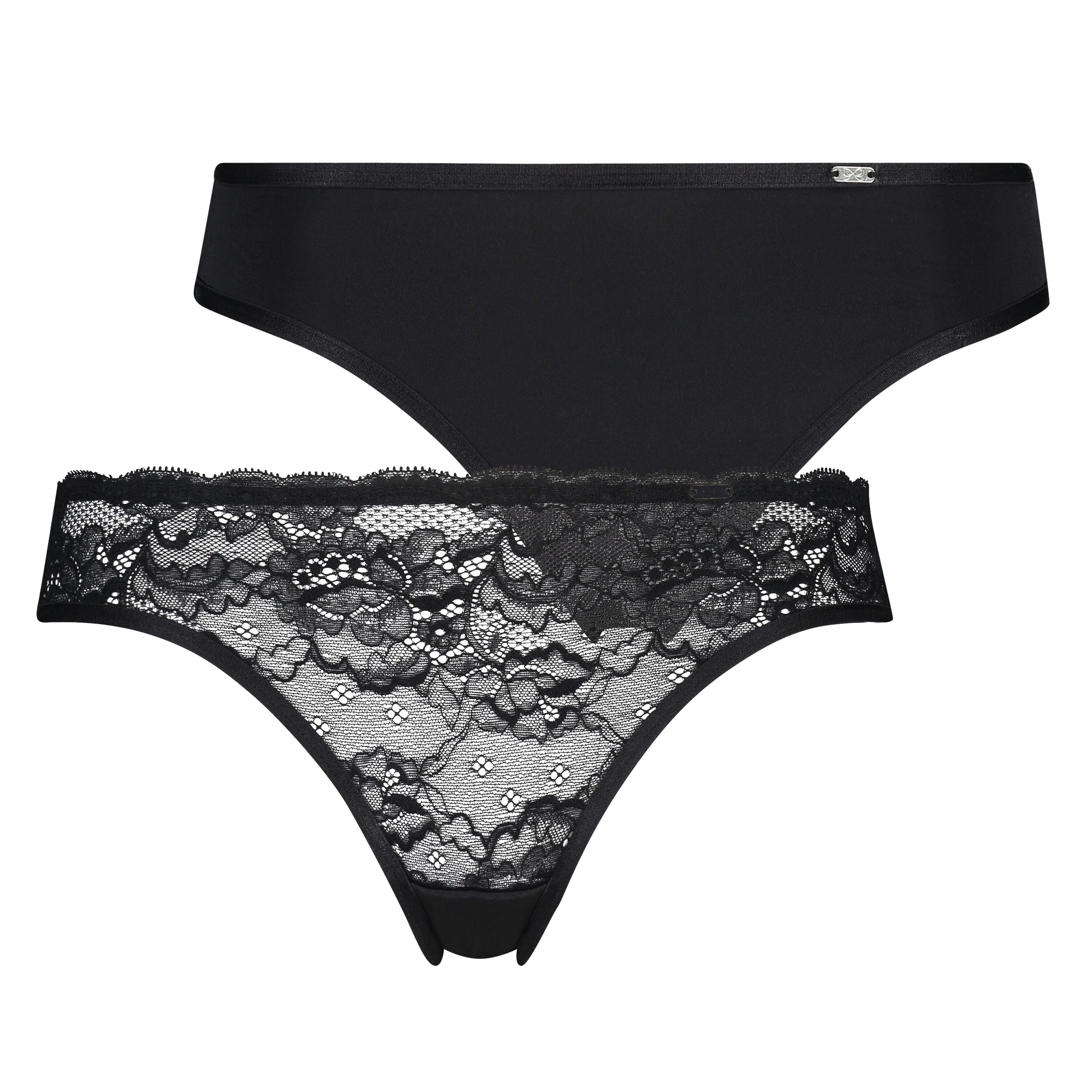Lot de 2 slips Angie, Noir