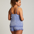 Shorts Velours Lace, Blauw