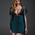 Slipdress Satin Holly, Groen