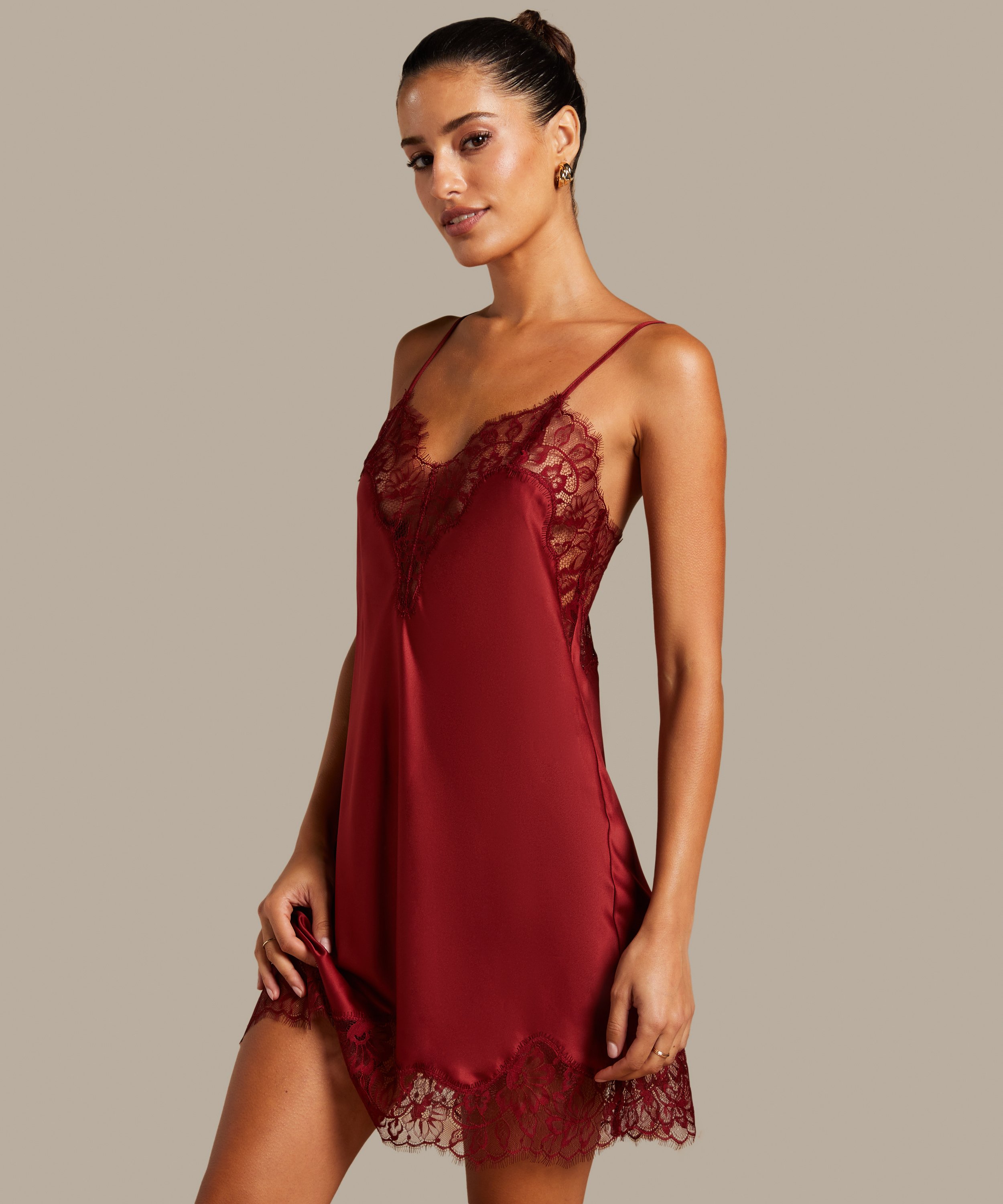 Slipdress Valerie, Rood, main