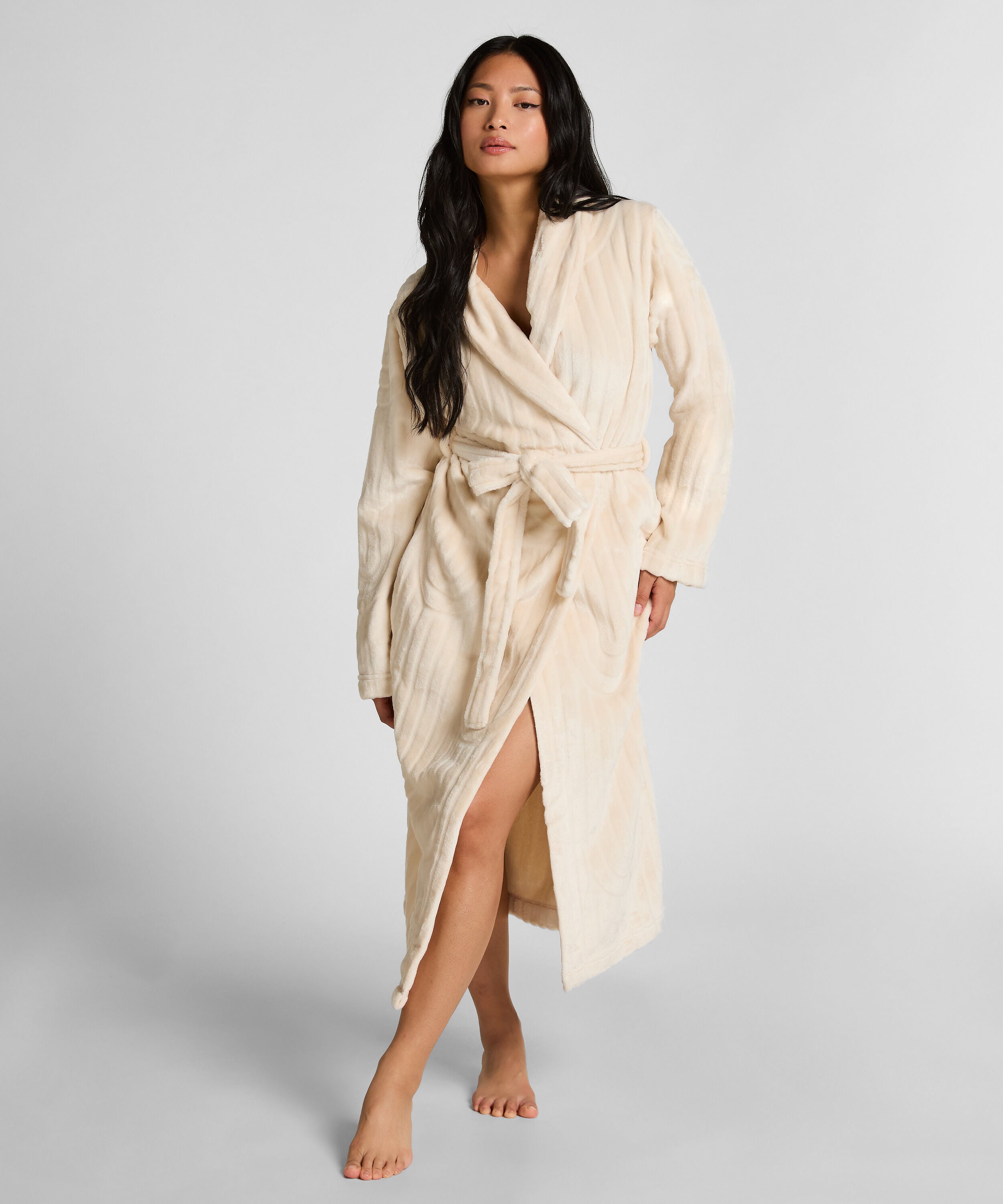 Badjas Fleece, Wit