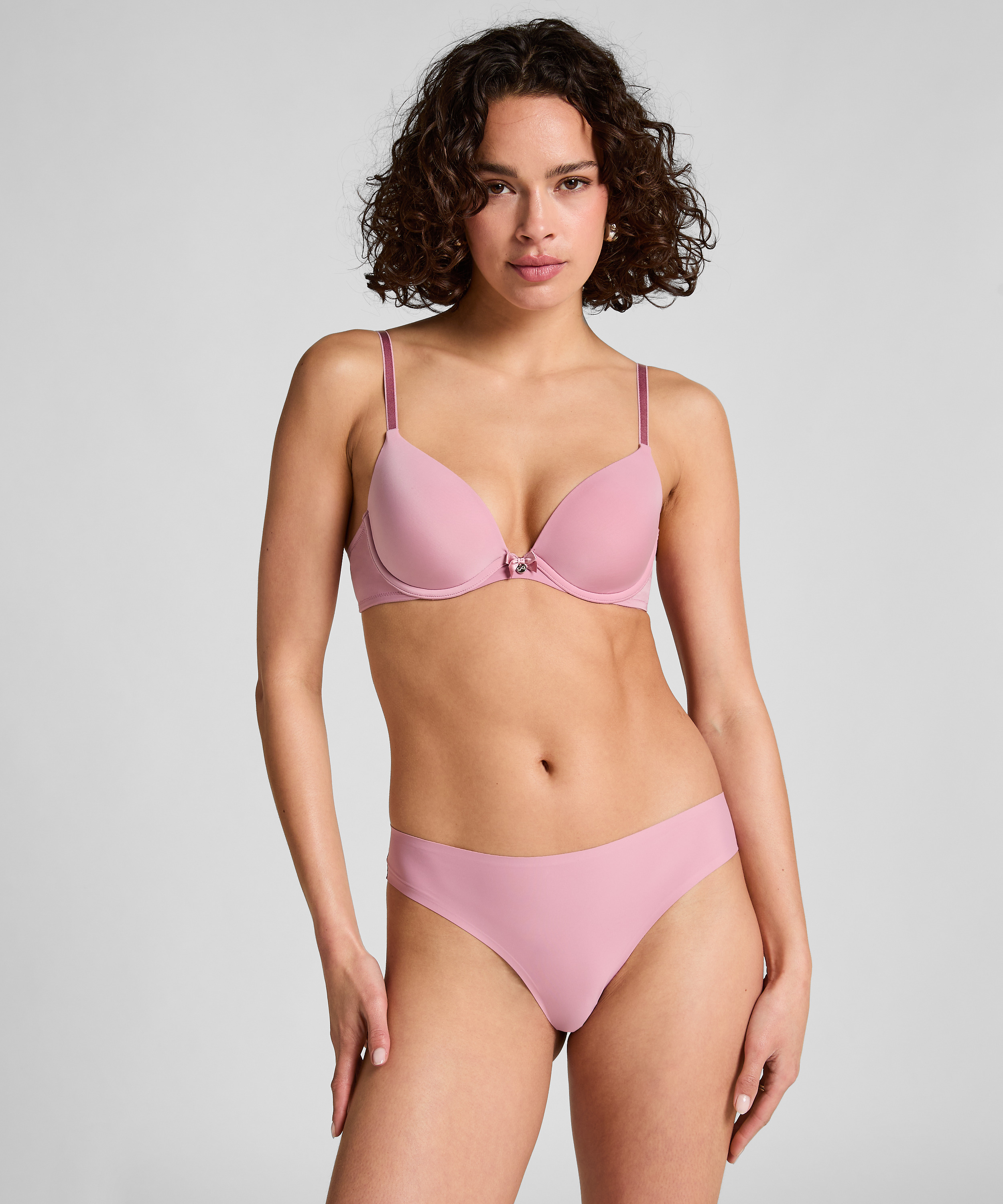 Slip br&eacute;silien Invisible Lace Back, Rose, main