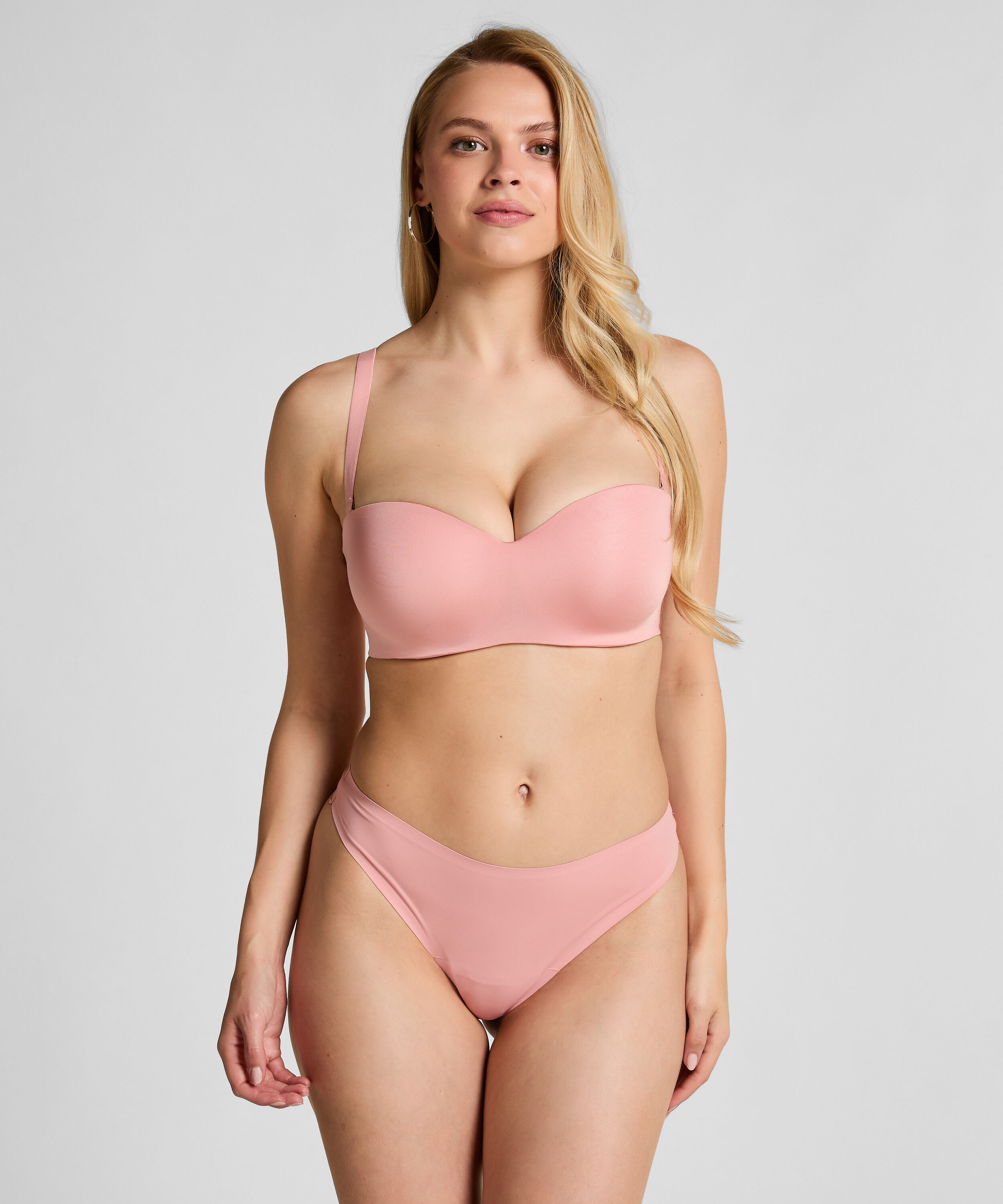 Voorgevormde strapless beugel-bh Smooth, Roze
