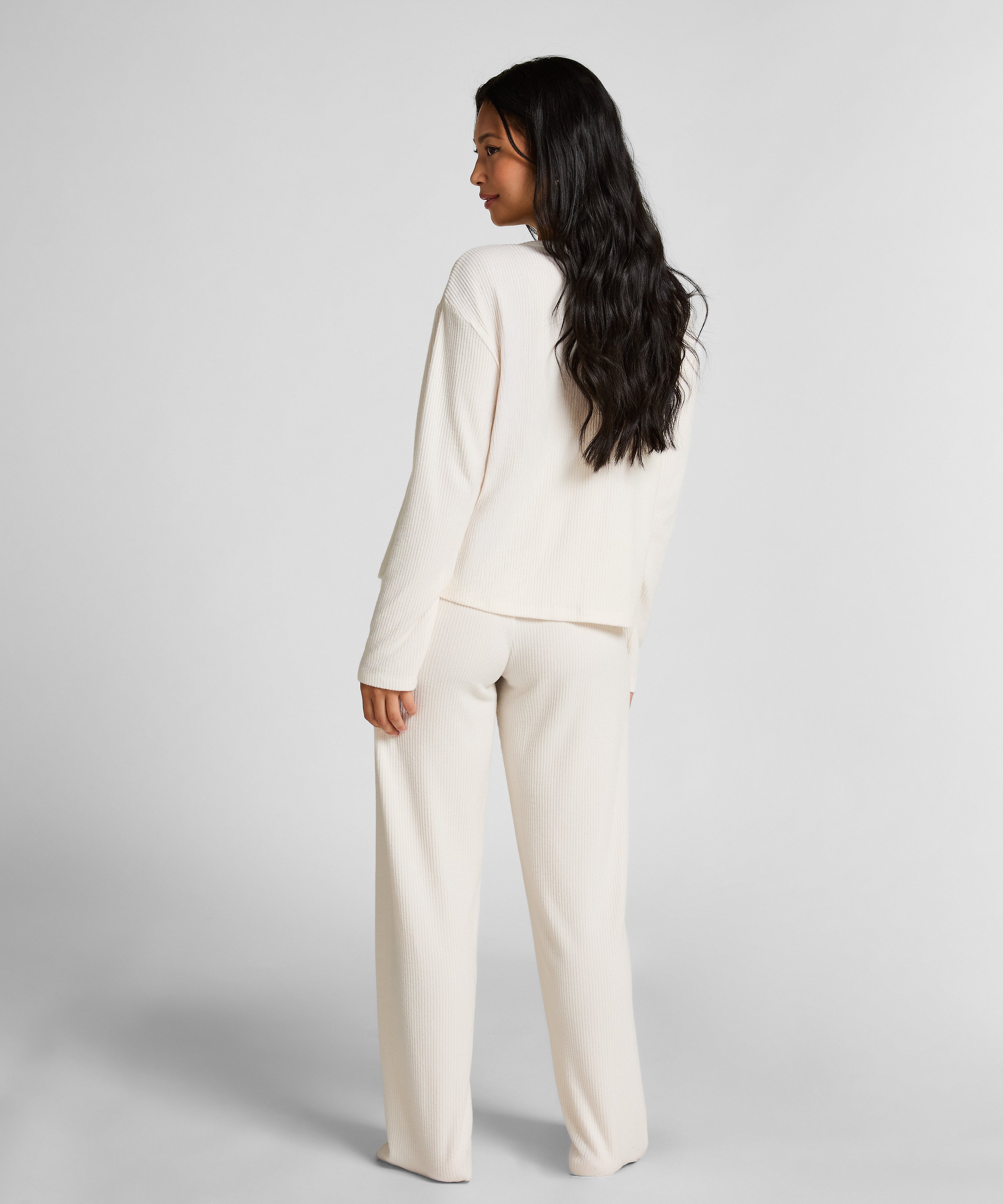 Pantalon Brushed Jersey, Blanc, main