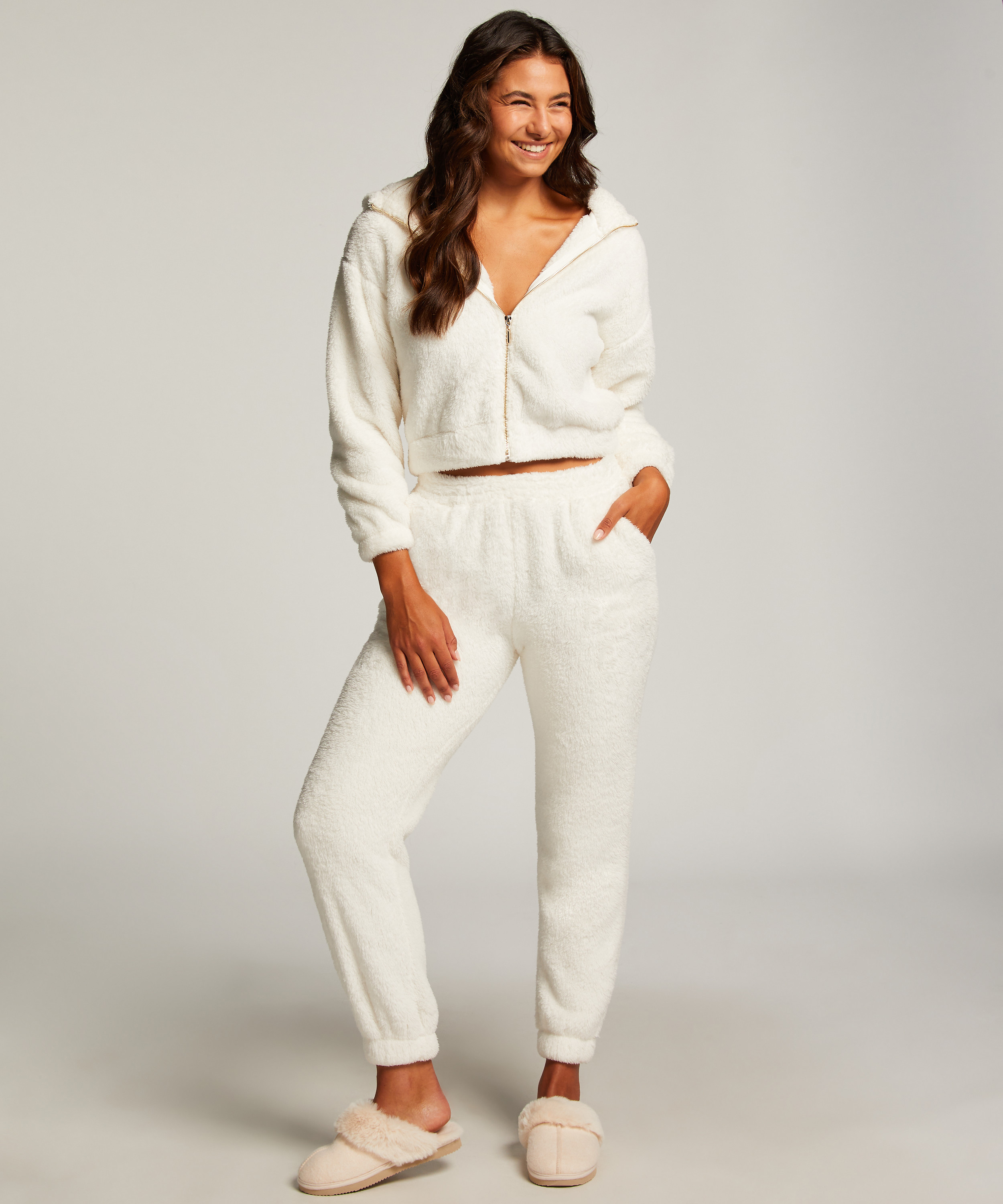 Joggingbroek Fleece Snuggle, Wit, main