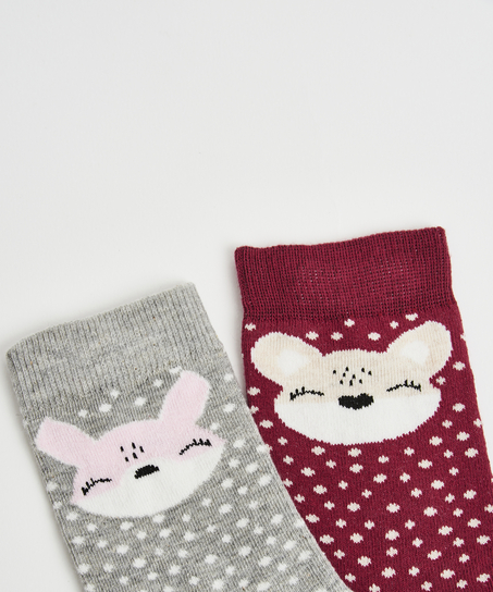 2 paar sokken, Grijs