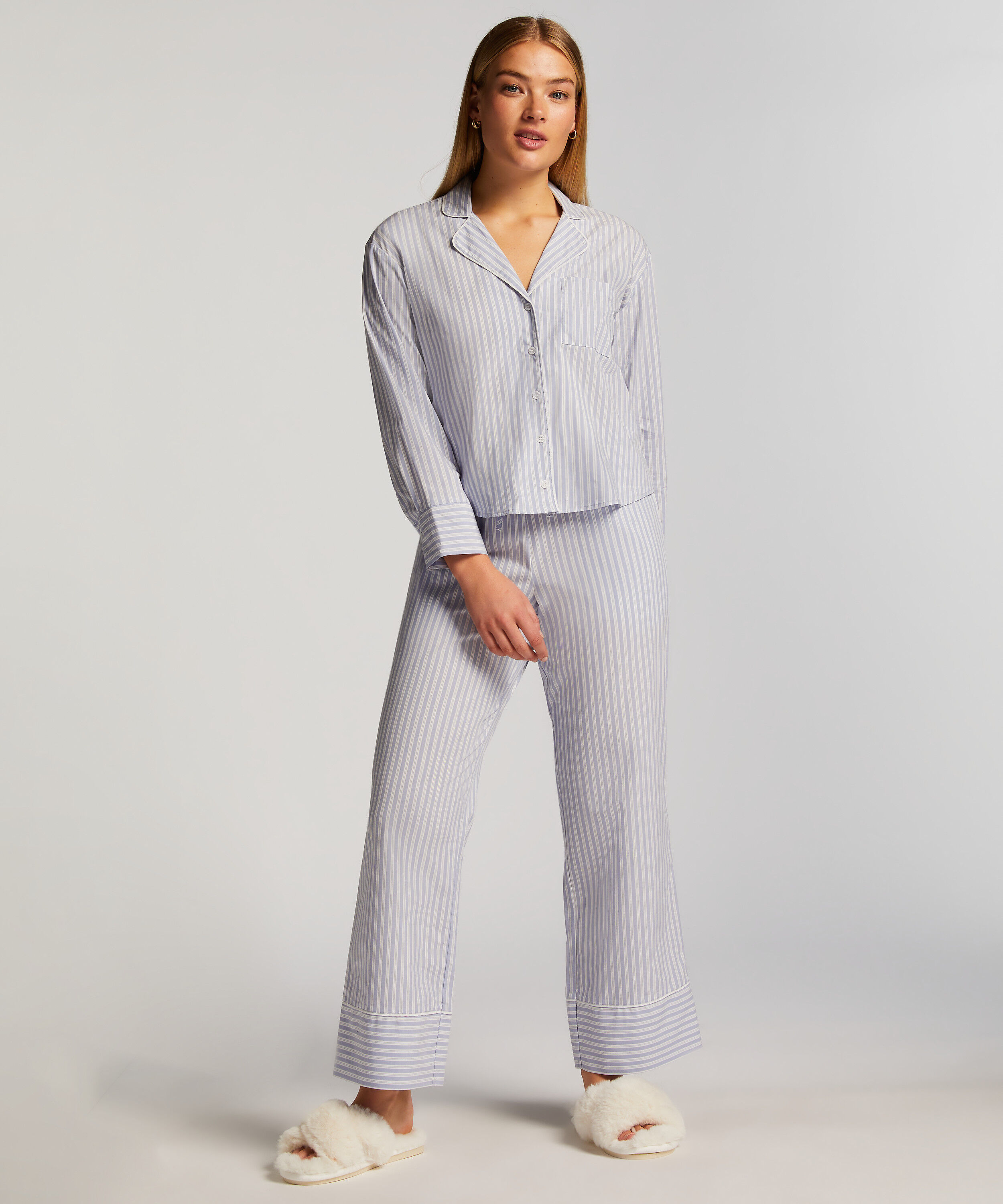 Pyjamabroek Katoen, Blauw