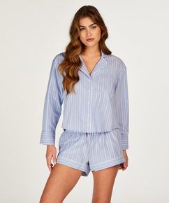 Haut de pyjama en Coton , Bleu