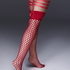 Private Stay-Up Fishnet, Rood