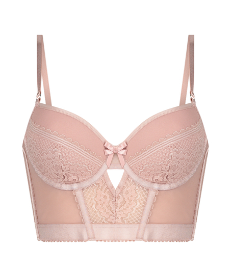 Voorgevormde longline beugel bh Malika, Roze