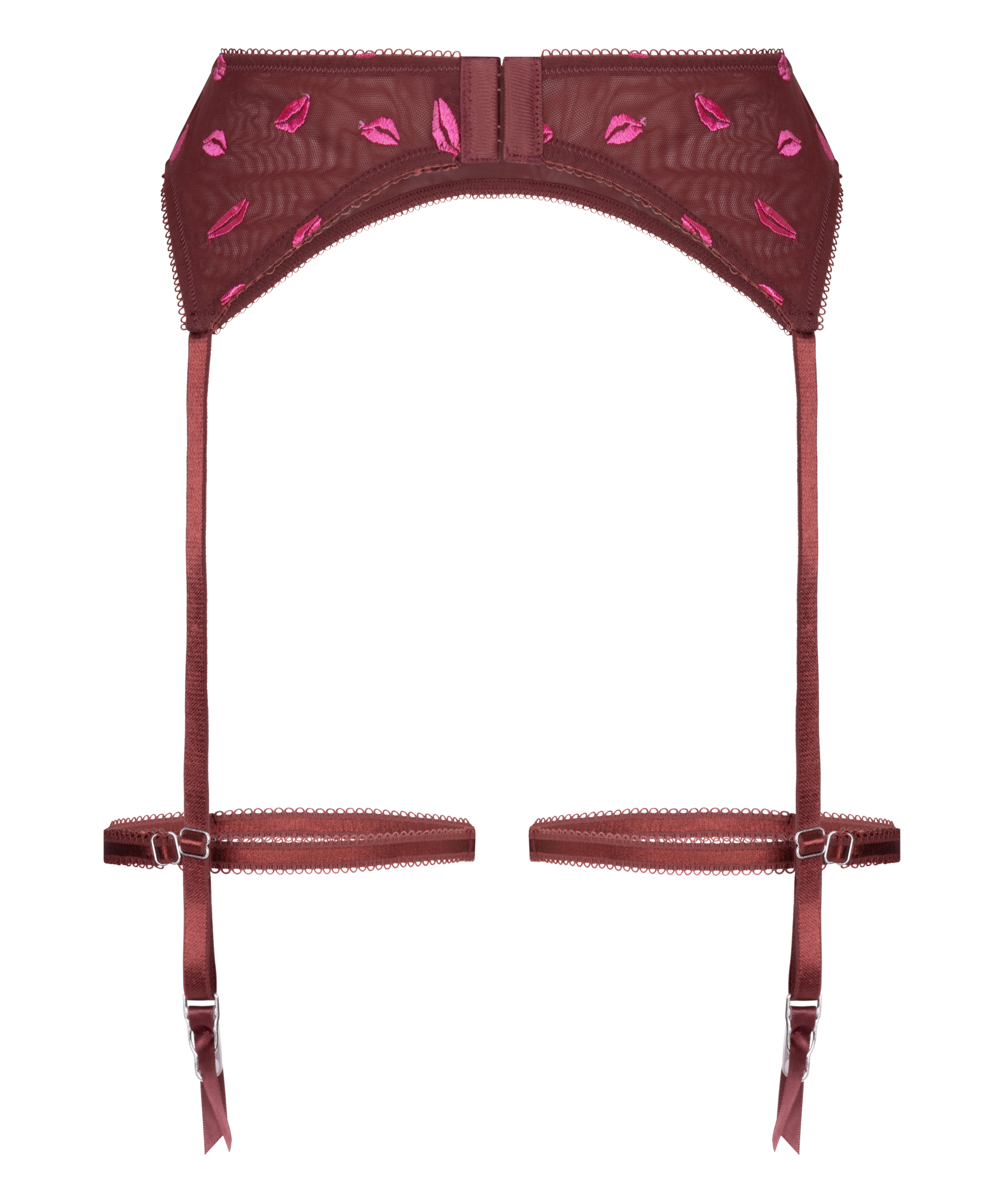 Porte-jarretelles Frida, Rouge, main