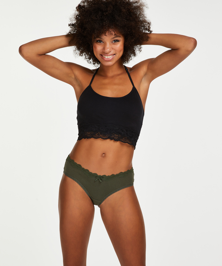 Slip br&eacute;silien coton, Vert