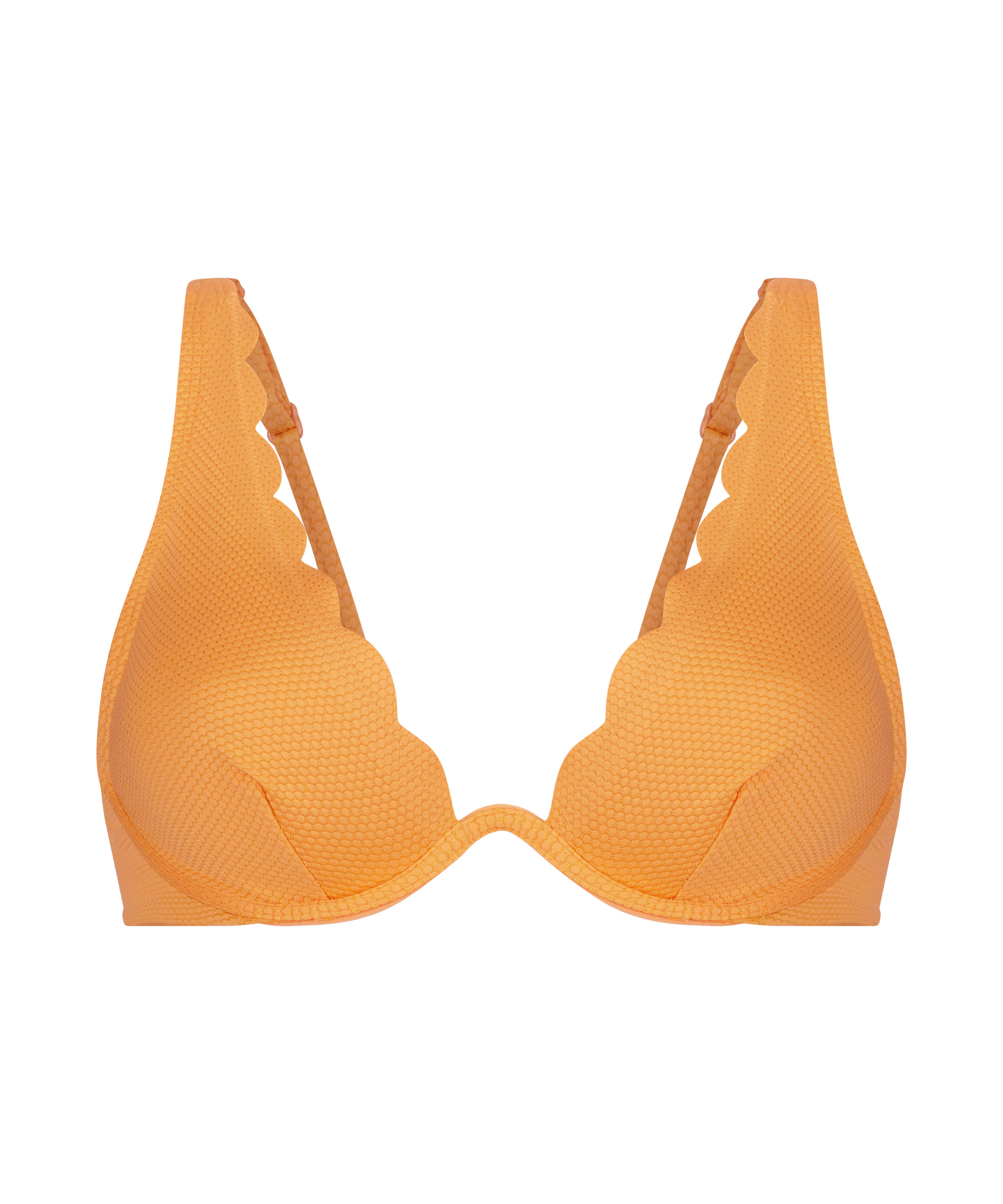 Niet-voorgevormde beugel bikinitop Scallop, Oranje, main