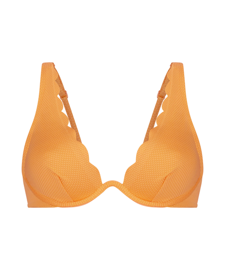 Niet-voorgevormde beugel bikinitop Scallop, Oranje