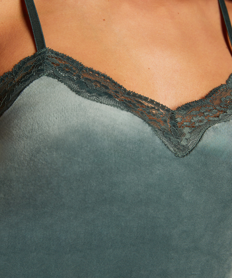 Cami top Velours Lace, Groen