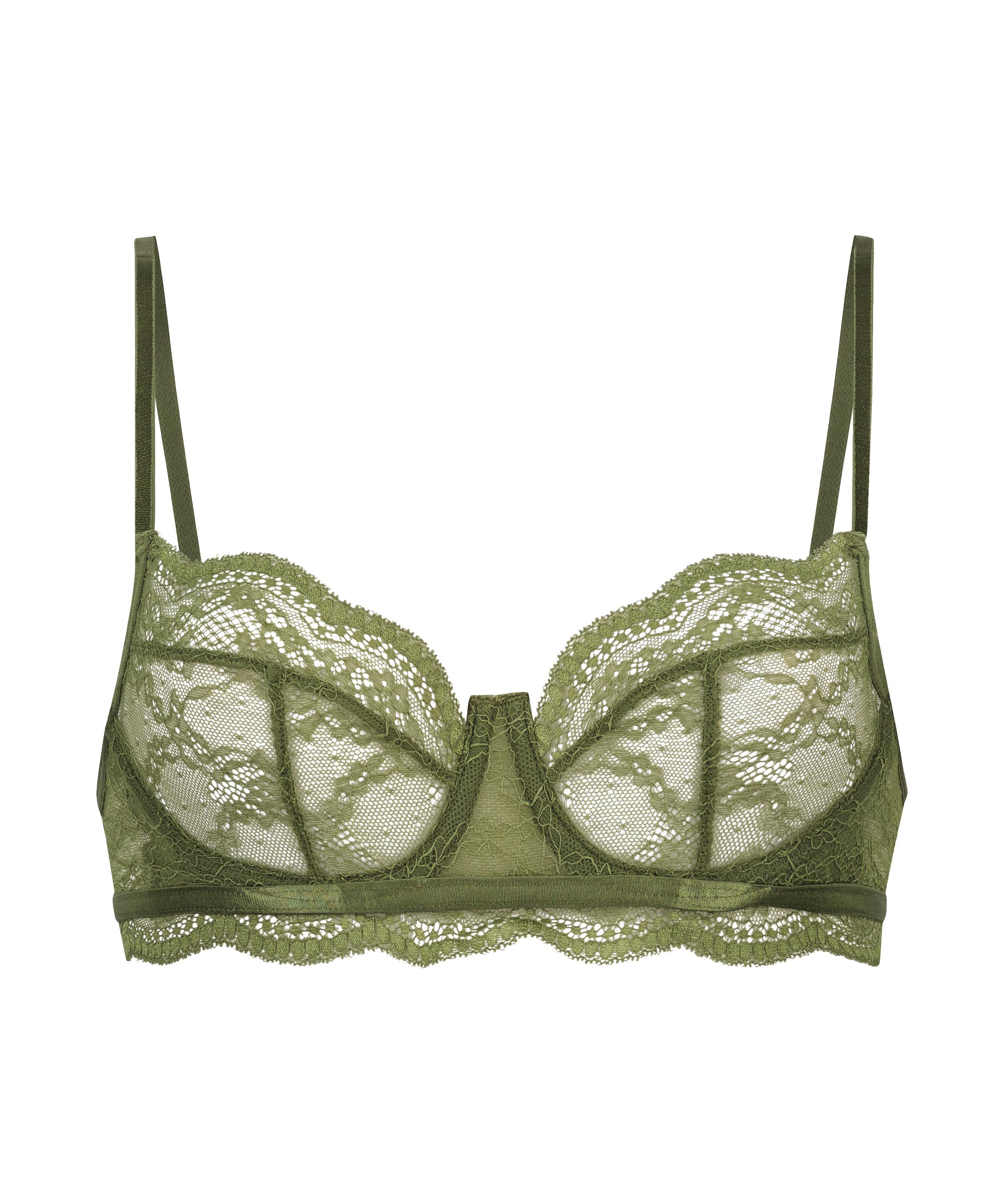 Soutien-gorge non-rembourr&eacute; &agrave; armatures Isabelle, Vert, main