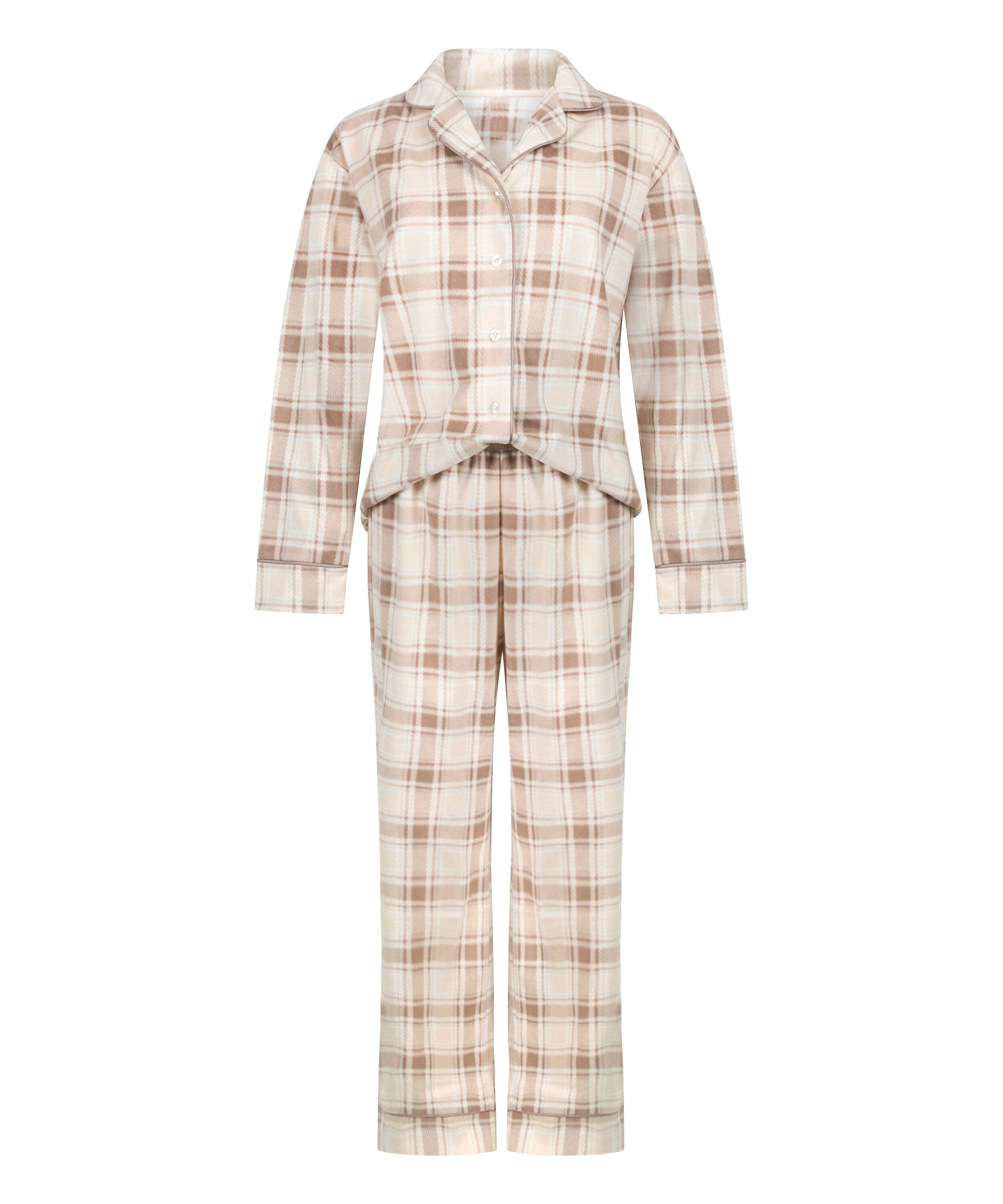 Polar fleece pyjamaset, Wit