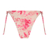 Bas de bikini jambes hautes Tie Dye, Rose