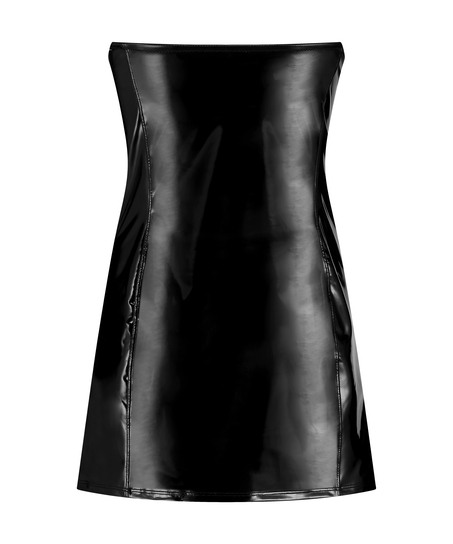 Slipdress met beugel, Zwart