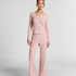 Pyjama top Henley, Roze