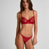 Soutien-gorge non-rembourr&eacute; &agrave; armatures Isabelle, Rouge
