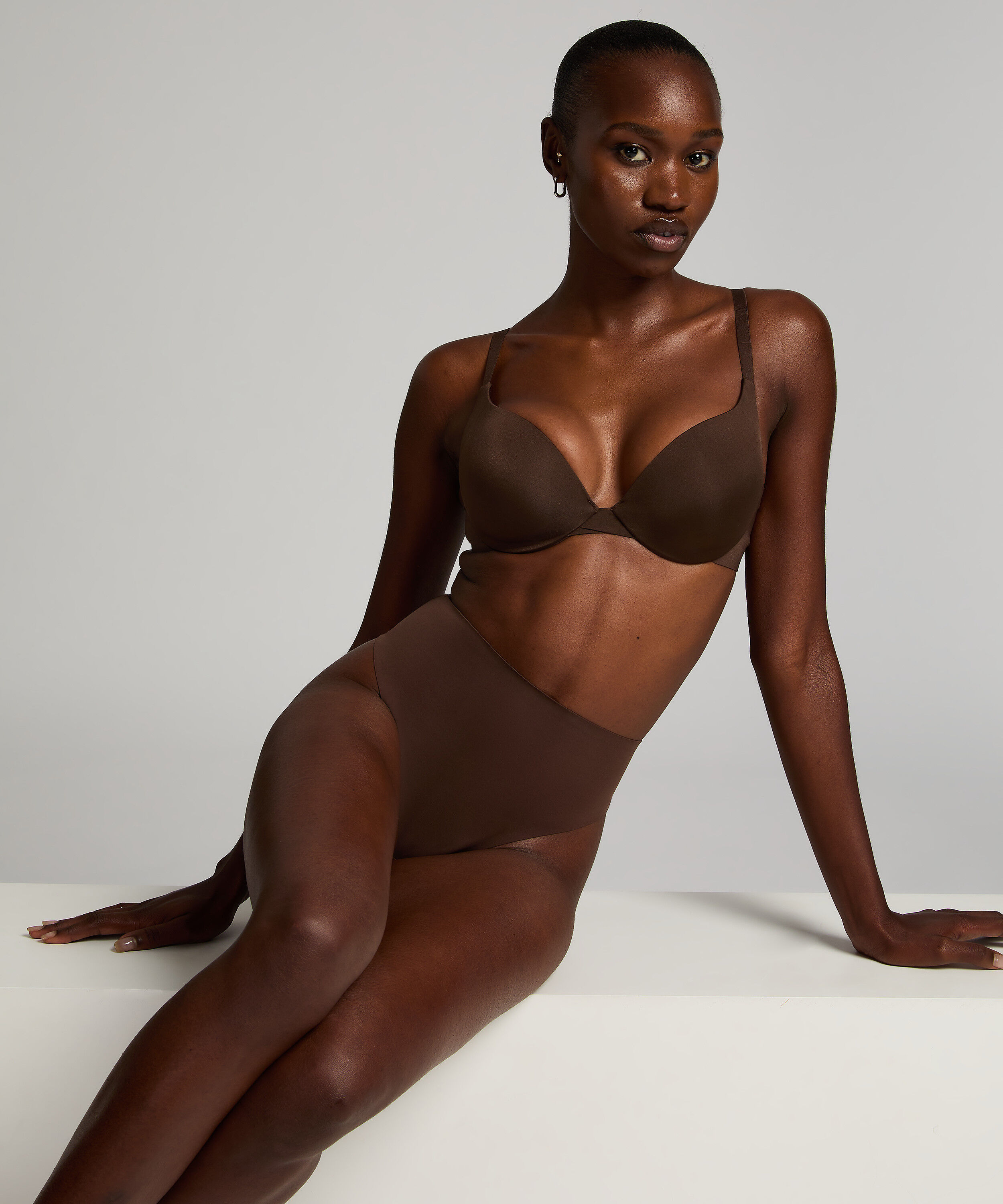 Soutien-gorge à armatures préformé push-up Smooth, Brun Soutien-gorge à armatures préformé push-up Smooth, Brun