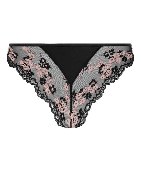 Hoog uitgesneden brazilian Caro, Zwart