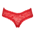 Slip br&eacute;silien V-shape mesh, Rouge
