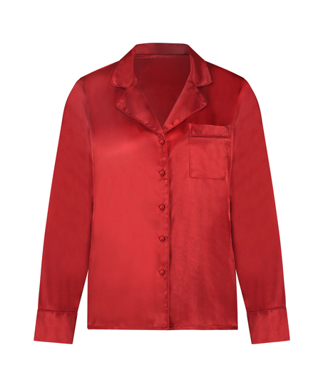 Jacket lange mouwen Satijn, Rood