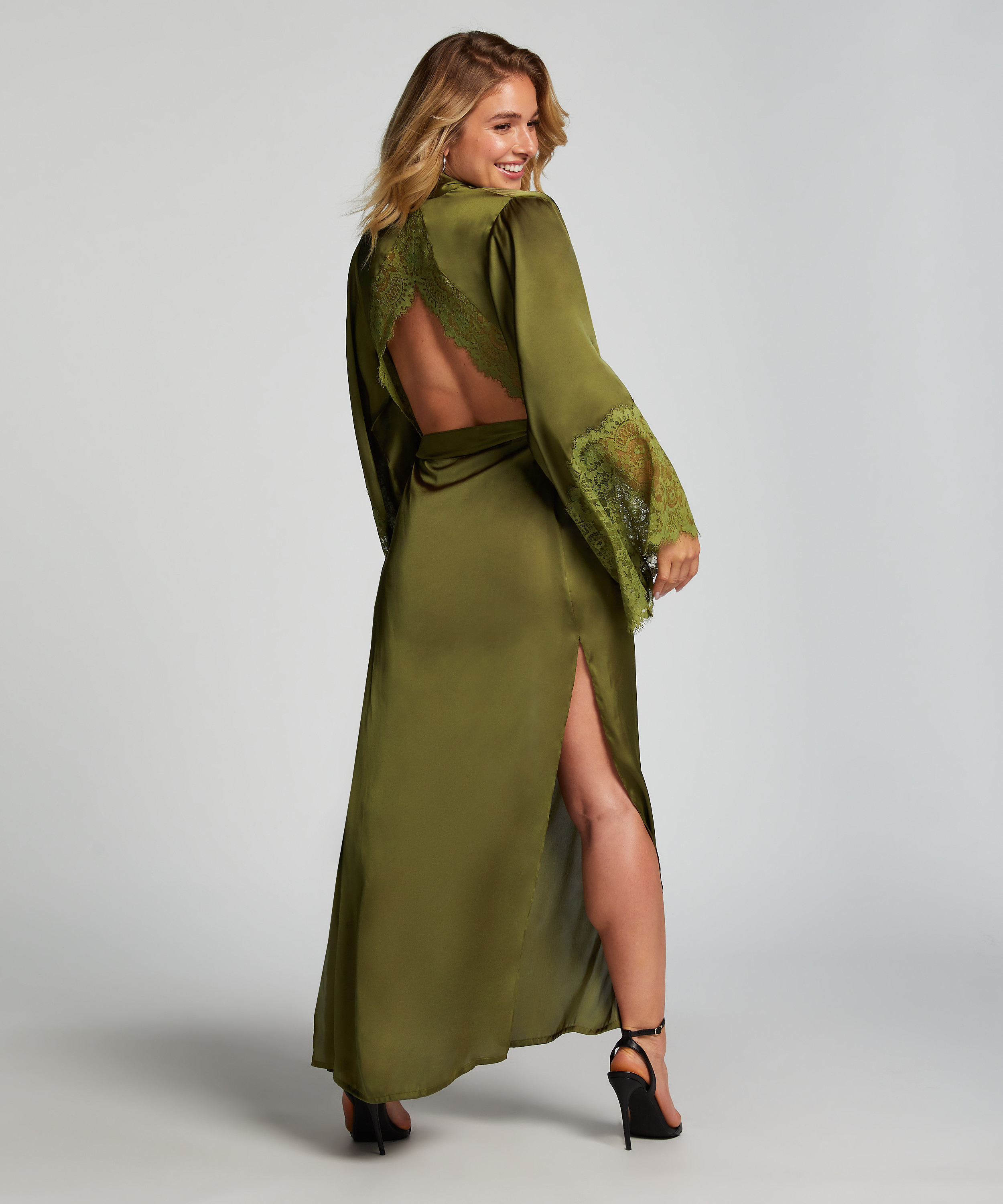 Kimono Satin, Groen, main