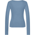 Pyjama top lange mouwen rib, Blauw