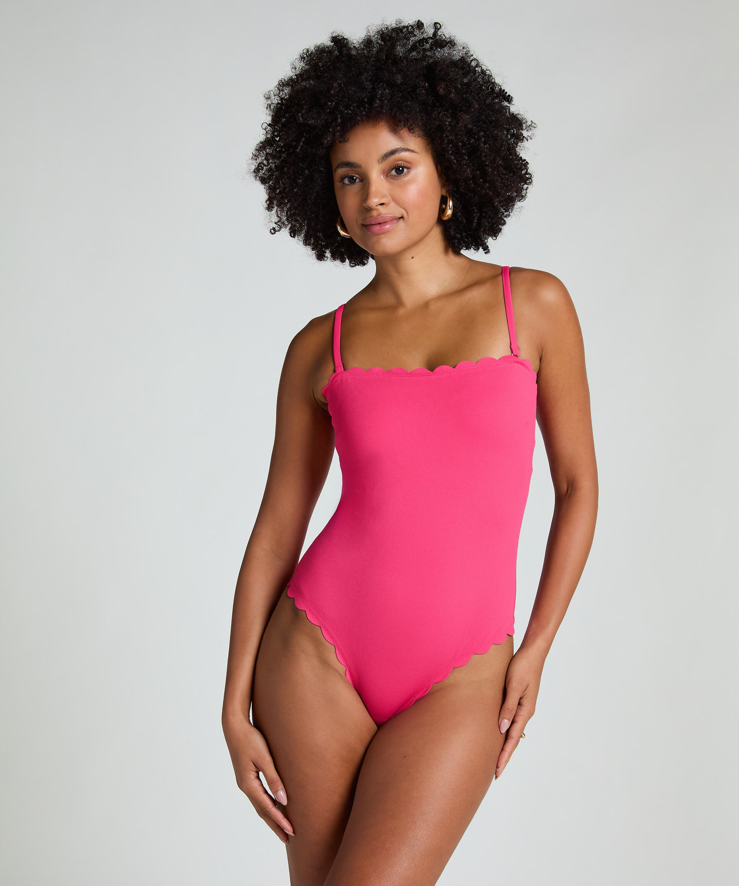Badpak Bandeau Scallop, Roze Badpak Bandeau Scallop, Roze