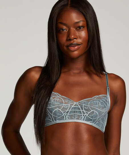 Soutien-gorge emboîtant Generous en microfibre et tulle Gris bleu formel