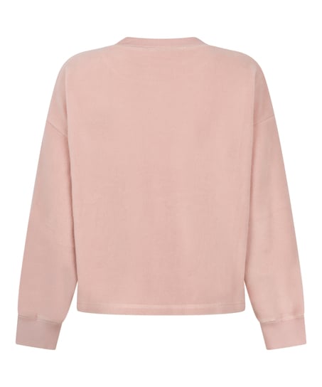 Sportieve fleece top, Roze