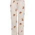 Pantalon droit en flanelle ours, Beige