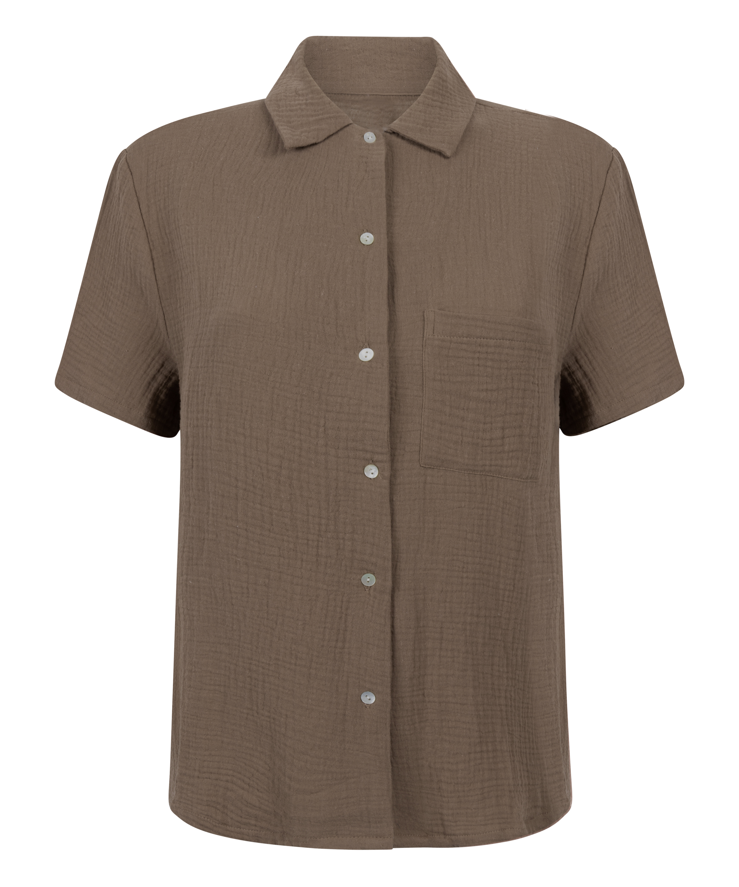 Veste en mousseline, Brun, main