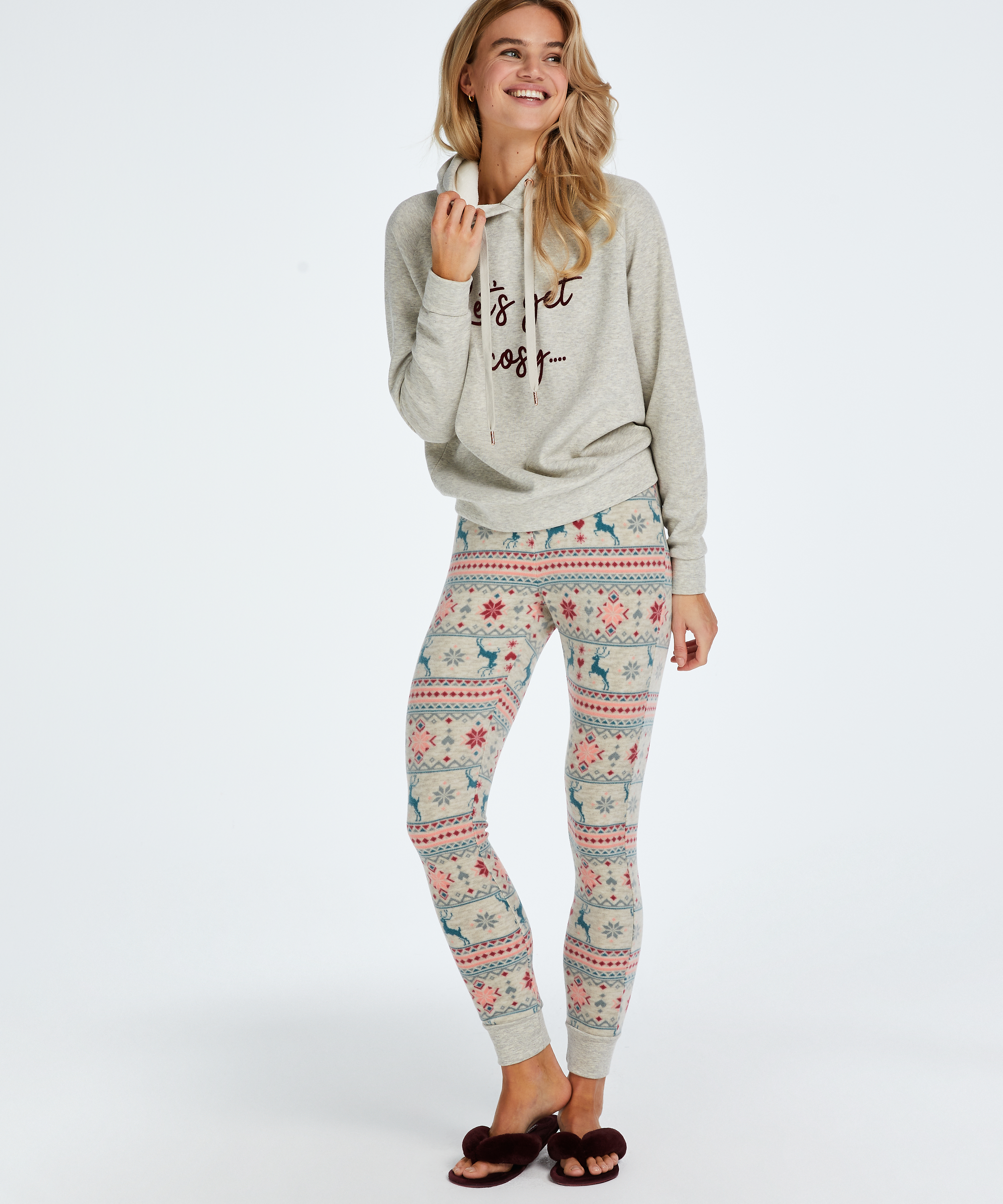 Legging micro fleece, Beige, main