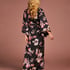 Kimono Satin Bloom, Noir