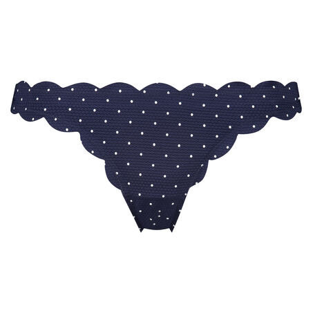 Laag rio bikinibroekje Scallop Bloom, Blauw