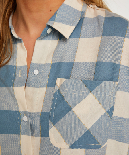 Haut de Pyjama Flanel, Bleu