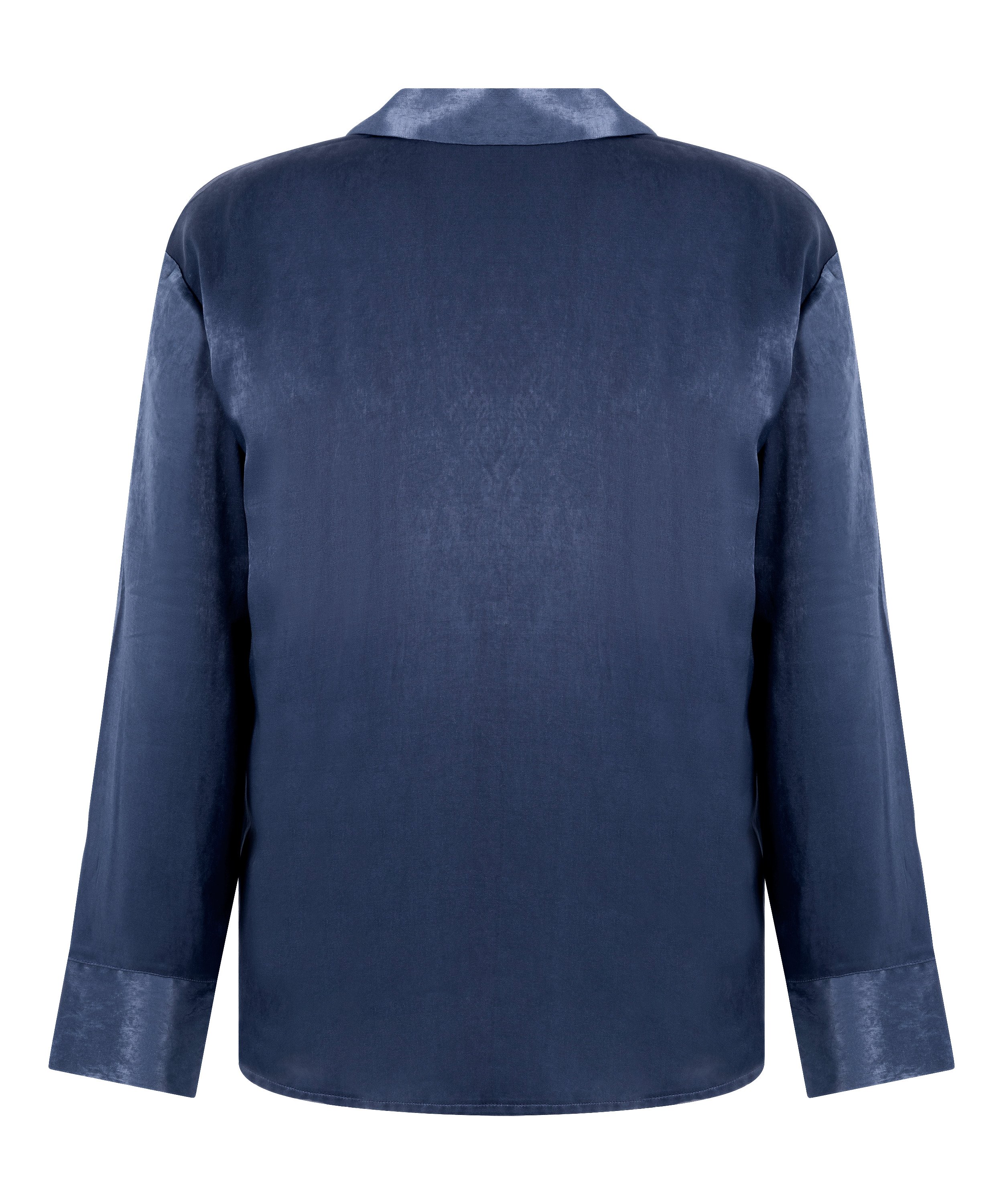 Veste &agrave; manches longues Satin Ayla, Bleu, main