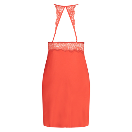 Slipdress Satin Lace, Rood