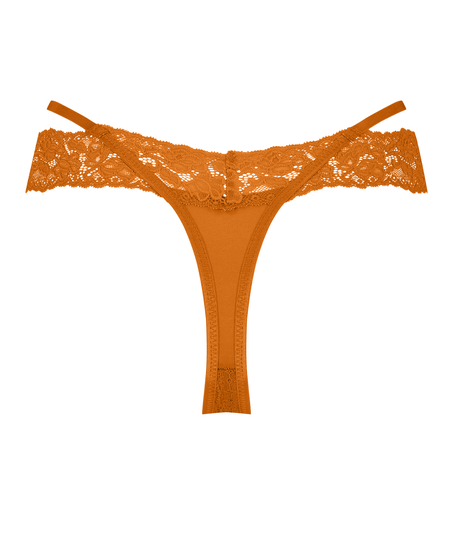 Extra lage v-string Elliena, Oranje