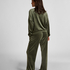 Velours pyjamabroek, Groen